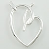 Colgantes de plata esterlina de corazón, plata de ley 925, chapado, más colores para la opción, 28x23mm, Vendido por UD