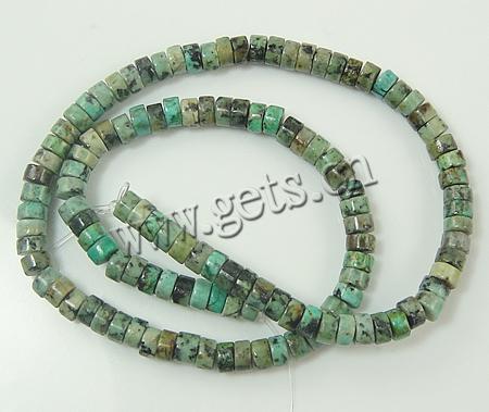 Natural African Turquoise Beads, Flat Round, different size for choice, Hole:Approx 1mm, Length:16 Inch, Sold By Strand
