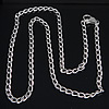 Stainless Steel Chain Necklace, 316 Stainless Steel, twist oval chain, original color Inch 
