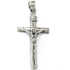 Stainless Steel Saint Pendant, Crucifix Cross, original color Approx 