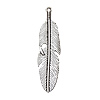 Zinc Alloy Feather Pendants, plated nickel, lead & cadmium free Approx 3mm, Approx 