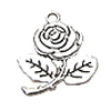 Zinc Alloy Flower Pendants, plated nickel, lead & cadmium free Approx 3mm, Approx 