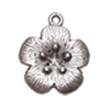 Zinc Alloy Flower Pendants, plated, 5 petal nickel, lead & cadmium free Approx 1mm, Approx 