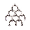 Filigree Zinc Alloy Connector, plated cadmium free Approx 2mm, Approx 