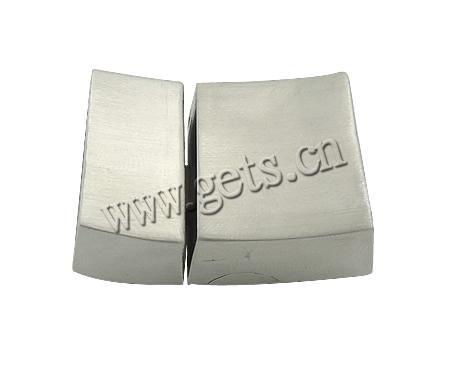 Rectangle Stainless Steel Magnetic Clasp, Customized, original color, 27.5x20x8mm, Hole:Approx 17x5mm, Sold By Set