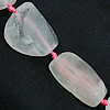 Natürliche Rosenquarz Perlen, Klumpen, Bohrung:ca. 2mm, Länge:ca. 16.5 ZollInch, verkauft von Strang