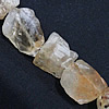 Citrin Naturperlen, Gelbquarz Perlen, Klumpen, natürlich, Bohrung:ca. 2mm, Länge:ca. 15.5 ZollInch, verkauft von Strang