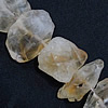 Citrin Naturperlen, Gelbquarz Perlen, Klumpen, natürlich, Bohrung:ca. 1.5mm, Länge:ca. 15.5 ZollInch, verkauft von Strang