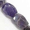 天然紫水晶のビーズ, アメジスト, ナゲット, 切り面, 穴:約 2mm, 長さ:約 15 インチ, 売り手 ストランド