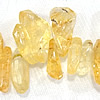 Citrin Naturperlen, Gelbquarz Perlen, Klumpen, natürlich, Bohrung:ca. 1mm, Länge:ca. 16 ZollInch, verkauft von Strang