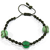 Bracelets de Woven Ball turquoise, turquoise naturelle, avec jade & corde en nylon, fait à la main, grade A Environ 6-9 pouce, Vendu par brin