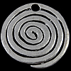 Zinc Alloy Flat Round Pendants, plated nickel, lead & cadmium free Approx 4mm 