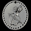 Zinc Alloy Flat Oval Pendants, plated nickel, lead & cadmium free Approx 2mm 