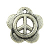 Zinc Alloy Peace Pendants, Peace Logo, plated nickel, lead & cadmium free Approx 1mm, Approx 