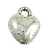 Zinc Alloy Heart Pendants, plated nickel, lead & cadmium free Approx 1.5mm, Approx 