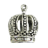 Zinc Alloy Crown Pendants, plated nickel, lead & cadmium free Approx 2mm, Approx 