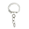 Eisen Schlüssel Verschluss, Oval-Kette, weiß, 22.5x46x5.5mm, Bohrung:ca. 17mm, verkauft von PC