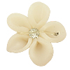 Flower Polymer Clay Beads, 5 petal & with rhinestone Approx 1mm 