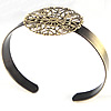 Brass Bracelet Base, plated, filigree & hollow 32mm, Inner Approx 62mm Approx 7.6 Inch 