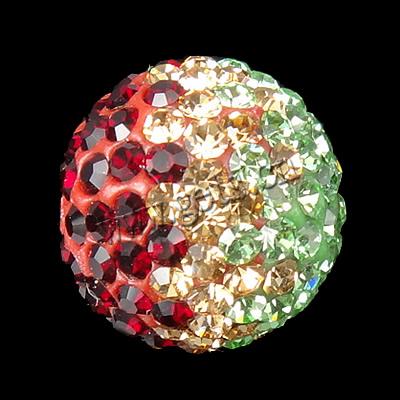 Perles d'argile Pave strass, Clay Pave, Rond, normes différentes pour le choix & avec les strass de Moyen-Orient, multicolore, Vendu par PC