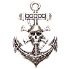 Zinc Alloy Ship Wheel & Anchor Pendant, plated cadmium free Approx 4mm, Approx 