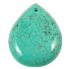 Natural Turquoise Pendants, Teardrop, green Approx 3mm 