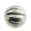 gewellte Perlen aus Zinklegierung, rund, plattiert, keine, frei von Nickel, Blei & Kadmium, 11x11mm, Bohrung:ca. 1.5mm, ca. 970PCs/kg, verkauft von kg
