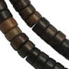 Gefärbtes Holz Perlen, Rondell, verschiedene Größen vorhanden, dunkelrot, Bohrung:ca. 1.5mm, Länge:15.5 ZollInch, 10SträngeStrang/Menge, verkauft von Menge