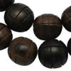 Gefärbtes Holz Perlen, rund, dunkelrot, 22mm, Bohrung:ca. 1.5mm, Länge:15.5 ZollInch, 5SträngeStrang/Menge, 19PCs/Strang, verkauft von Menge
