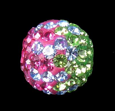 Rhinestone Clay Pave Beads, Round, different size for choice & with Mideast rhinestone, Sold By PC