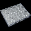Kunststoff Perlen Behälter, Rechteck, 12 Zellen, 163x123x27mm, 39x22mm, verkauft von setzen