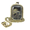Zinc Alloy Necklace, Square, with skull pattern Approx 29.5 Inch 