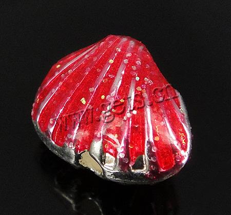 Perlas de aleación de Zinc de esmalte, Nácar, chapado, Rojo, libre de cadmio, 10x8x6mm, agujero:aproximado 1mm, Vendido por UD