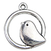 Zinc Alloy Animal Pendants, Bird, plated nickel, lead & cadmium free Approx 1.5mm, Approx 