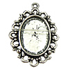 Zinc Alloy Pendant Cabochon Setting, Oval, plated nickel, lead & cadmium free Approx 1mm, Approx 