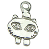Zinc Alloy Animal Pendants, Cat, plated nickel, lead & cadmium free Approx 1.5mm, Approx 