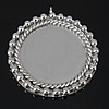 Stainless Steel Pendant Setting, Flat Round, original color Approx 2.4mm, Inner Approx 23mm 