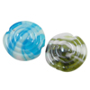 Plated Lampwork Beads, Flat Round Approx 2mm 