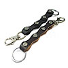 Leather Key Chains, Cowhide, zinc alloy clasp, mixed colors, 195mm 