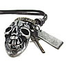 Rindsleder Zinc Alloy Halskette, Kuhhaut, mit Zinklegierung, Schädel, 40x20mm, Länge:ca. 32 ZollInch, verkauft von Strang