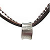 Cowhide Jewelry Necklace, with Zinc Alloy, Rondelle Approx 19 Inch 
