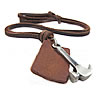 Rindsleder Zinc Alloy Halskette, Kuhhaut, mit Zinklegierung, 40x25mm, Länge:ca. 35.4 ZollInch, verkauft von Strang
