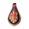 Pendentifs Murano fleur intérieur, chalumeau, feuille, fleur intérieure Environ 6mm, Vendu par PC