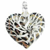Lampwork Pendants, Heart, handmade, gold sand Approx 6mm 