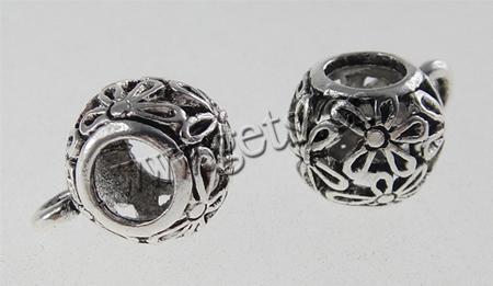 Zinc Alloy Bail Beads, Rondelle, plated, more colors for choice, Hole:Approx 2mm, Sold By PC