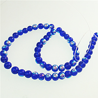 Round Crystal Beads, half-plated, smooth 6mm Approx 1mm Approx 15 Inch 