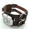 Unisex Wrist Watch, Zinc Alloy, with Cowhide & Glass, platinum color plated, coffee color Inch 