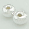 Sterling Silver Beads, 925 Sterling Silver, Rondelle, plated Approx 0.8mm 
