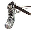Cowhide Jewelry Necklace, with Zinc Alloy, Shoes, nickel, lead & cadmium free Approx 19 Inch 