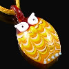 Collar de la joyería de cristal de Murano, con Cinta, Búho, más colores para la opción, 54x28mm, longitud:16.5 Inch, Vendido por Sarta